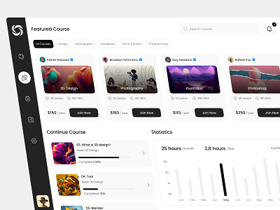 Course Dashboard concept course dashboard design education learn lightmood online learning school student ui uiux university user experience user interface ux visual design