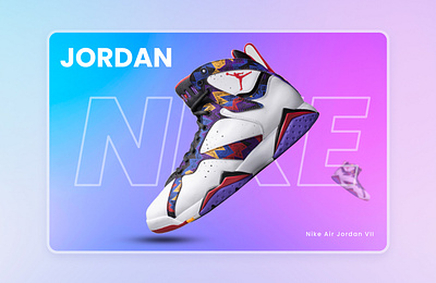 Nike Air Jordan VII 3d animation app branding design graphic design illustration landing page logo motion graphics nike shoes store typography ui ux vector