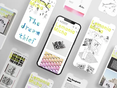 Mobile web design, UI, portfolio artistic branding colorful design concept contemporary design graphic design illustration illustrator layout logo mockups modern design portfolio design responsive design ui ux visual designer web design webpage