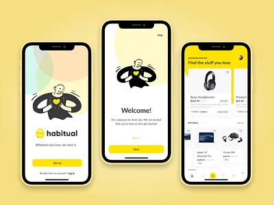 Habitual international e-commerce app android app design app branding design e commerce e commerce app e commerce design illustration ios application ios interaction logo mobile mobile app design online shop shop ui ux website