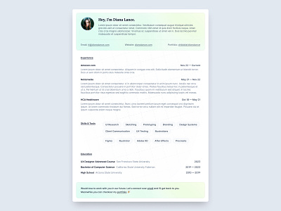 Minimal Resume design minimal resume