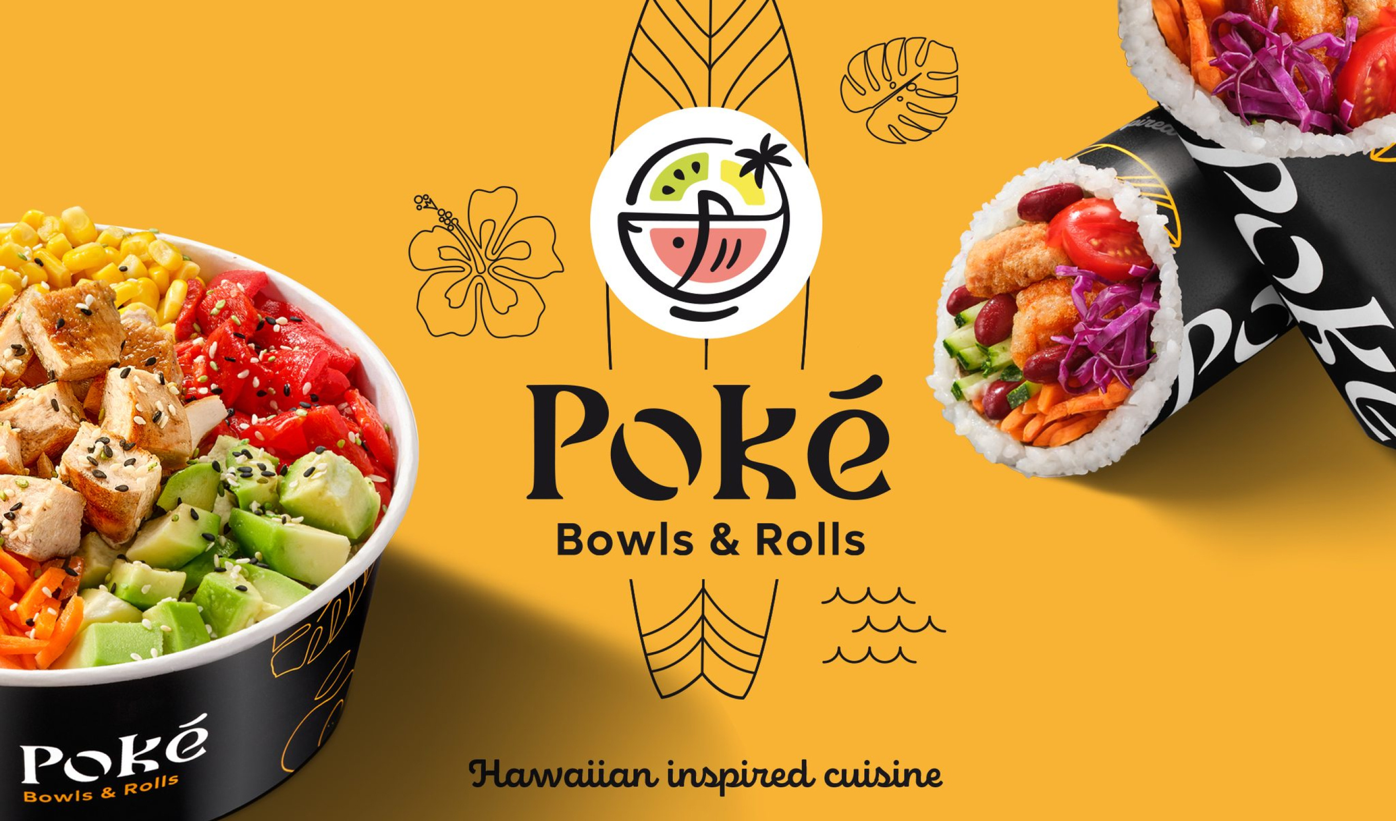 Poke - Bawls & Rolls bawlsrolls identity logo menu packaging poke