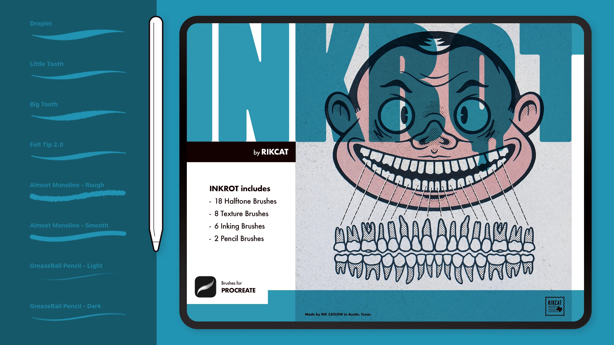 Inkrot by RIKCAT branding brushes illustration