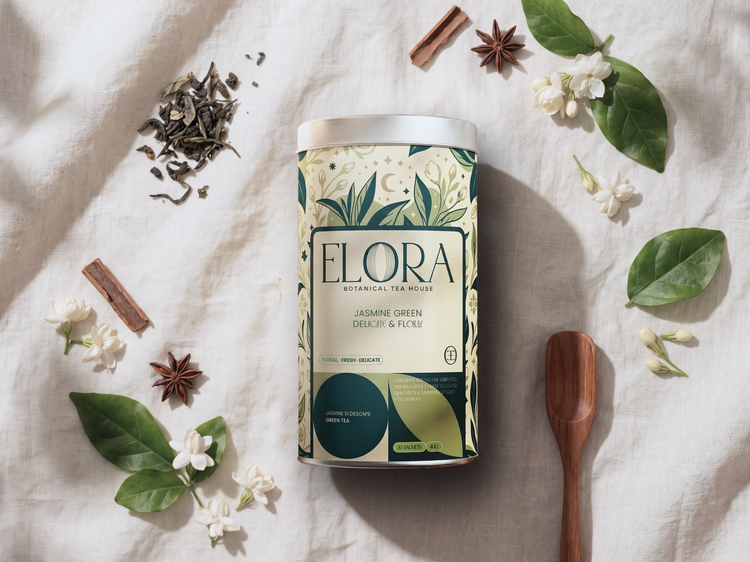 ELORA Tea Packaging 3d animation branding graphic design logo motion graphics ui