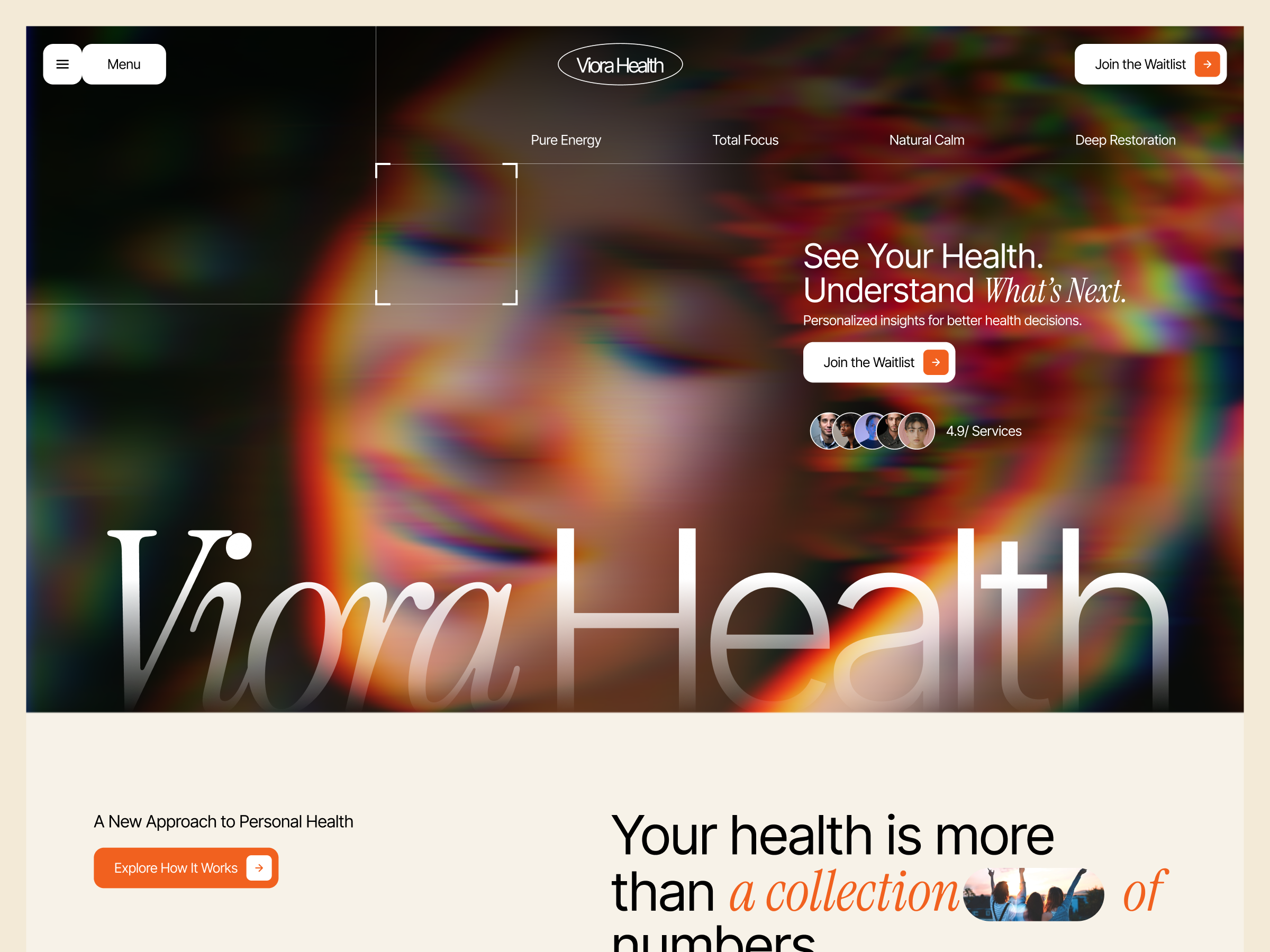 VIORA HEALTH Web UI 3d animation branding graphic design logo motion graphics ui