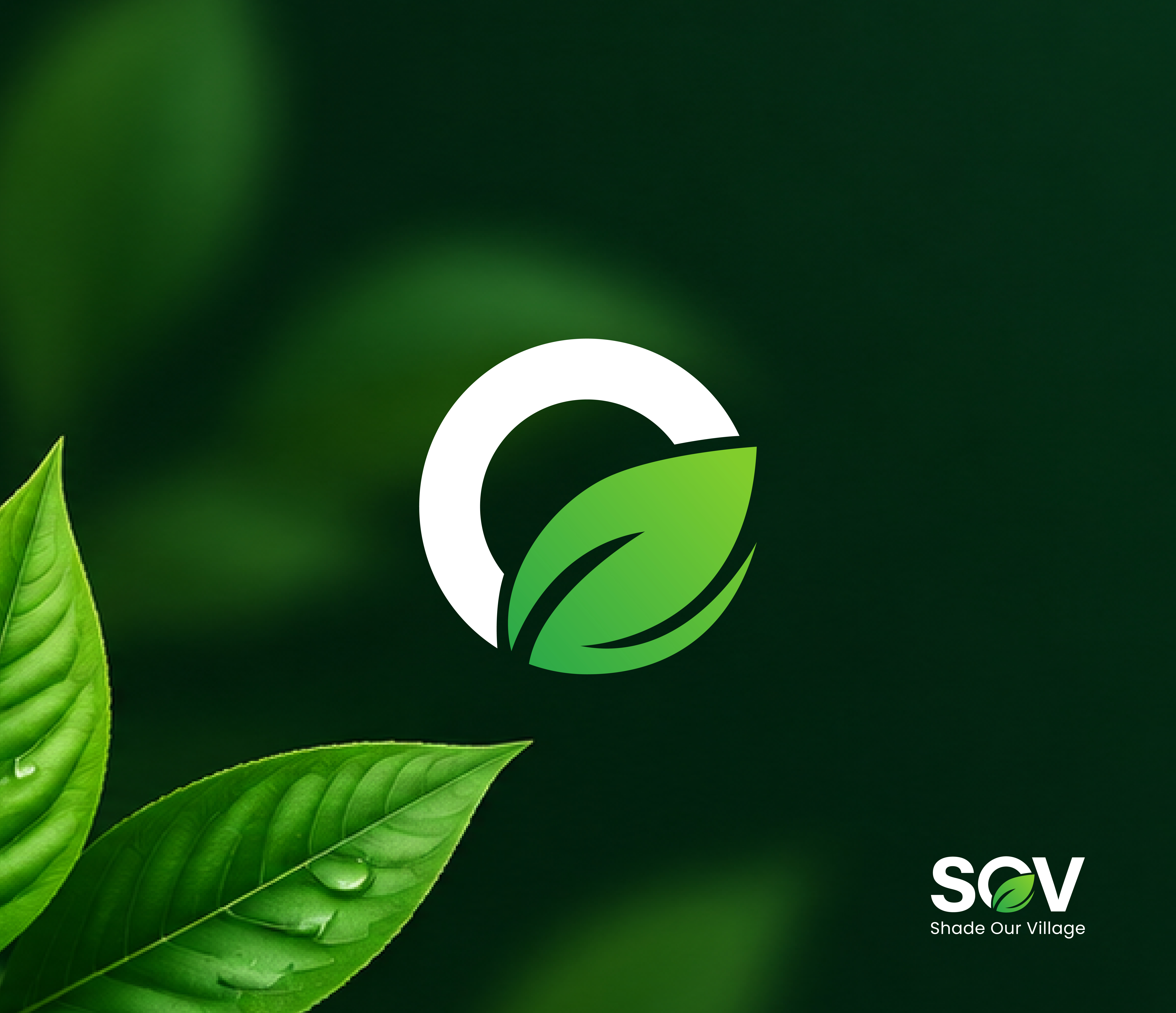 SOV | Shade Our Village, Brand Identity brand style guide branding logo community concept breakdown environmental care growth letter o green logo natural o logo nature nature identity logo renewal shade our village sov brand identity sov logo ustainability village village identity logo village o logo