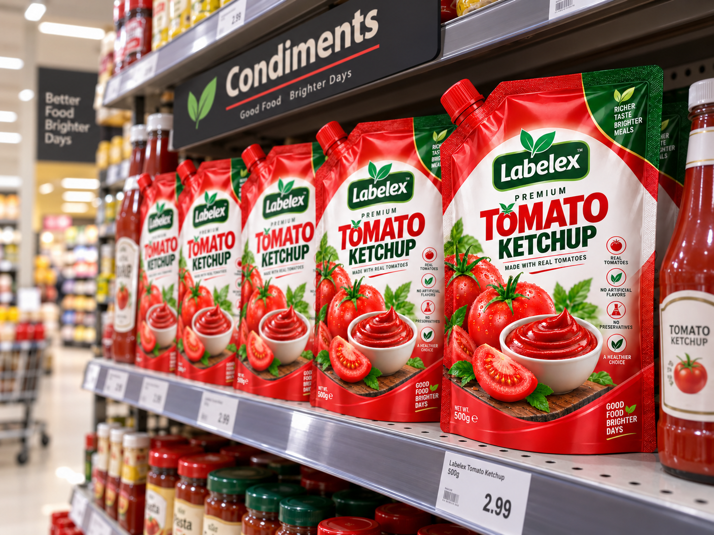 Tomato Ketchup Food Label & Packaging Design | FMCG Branding brand identity condiment packaging fmcg brand identity fmcg packaging food brand design food branding food packaging food product design ketchup packaging design label design packaging design packaging designer packaging mockup product branding product mockup product packaging retail packaging sauce packaging design tomato ketchup packaging tomato sauce packaging