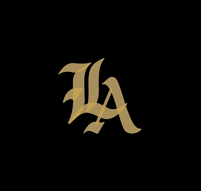 LA Monogram; Black & Gold(Do it for L.A.) alphabet communicationartist communicationdesigner customtype design letters monogram type
