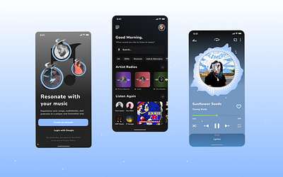 Soul Sonic Music App *Screen Presentation Round 1 add design app branding design figma mobile mobile app mobile app design modern ui ui design ui ux user experience user interface ux ux design ux ui uxui vector visual design