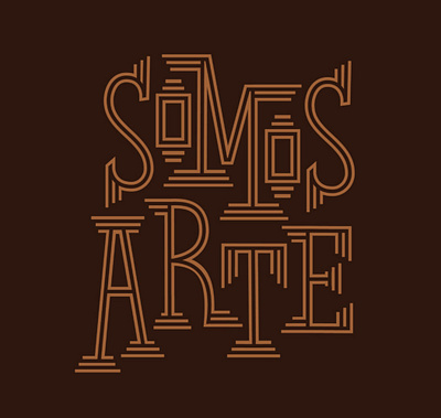 Somos Arte; Aztec Temple, Pyramid step style alphabet communicationartist communicationdesigner customtype design letters type