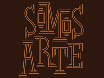 Somos Arte; Aztec Temple, Pyramid step style alphabet communicationartist communicationdesigner customtype design letters type