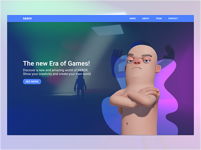 S&BOX game home page | Design design facepunch game graphic design sbox ui ux web web design website website design