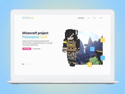 Palianytsia - Minecraft Servers Project design graphic design minecraft project server ui ux web web design website website design