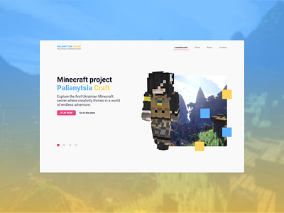 Palianytsia - Minecraft Servers Project design graphic design minecraft project server ui ux web web design website website design