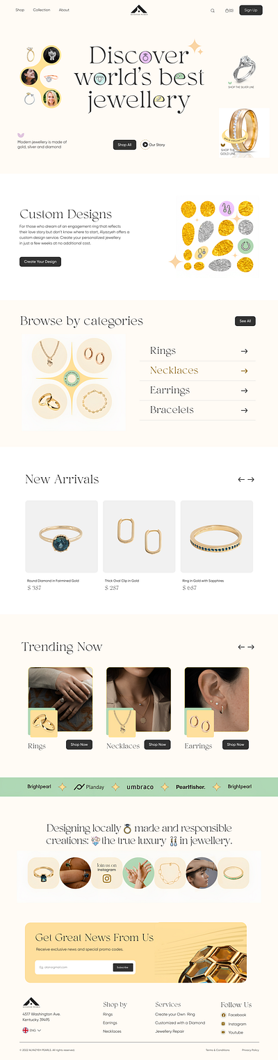 E-COMMERCE | Jewellery Store Website Design app branding design graphic design illustration logo typography ui ux vector