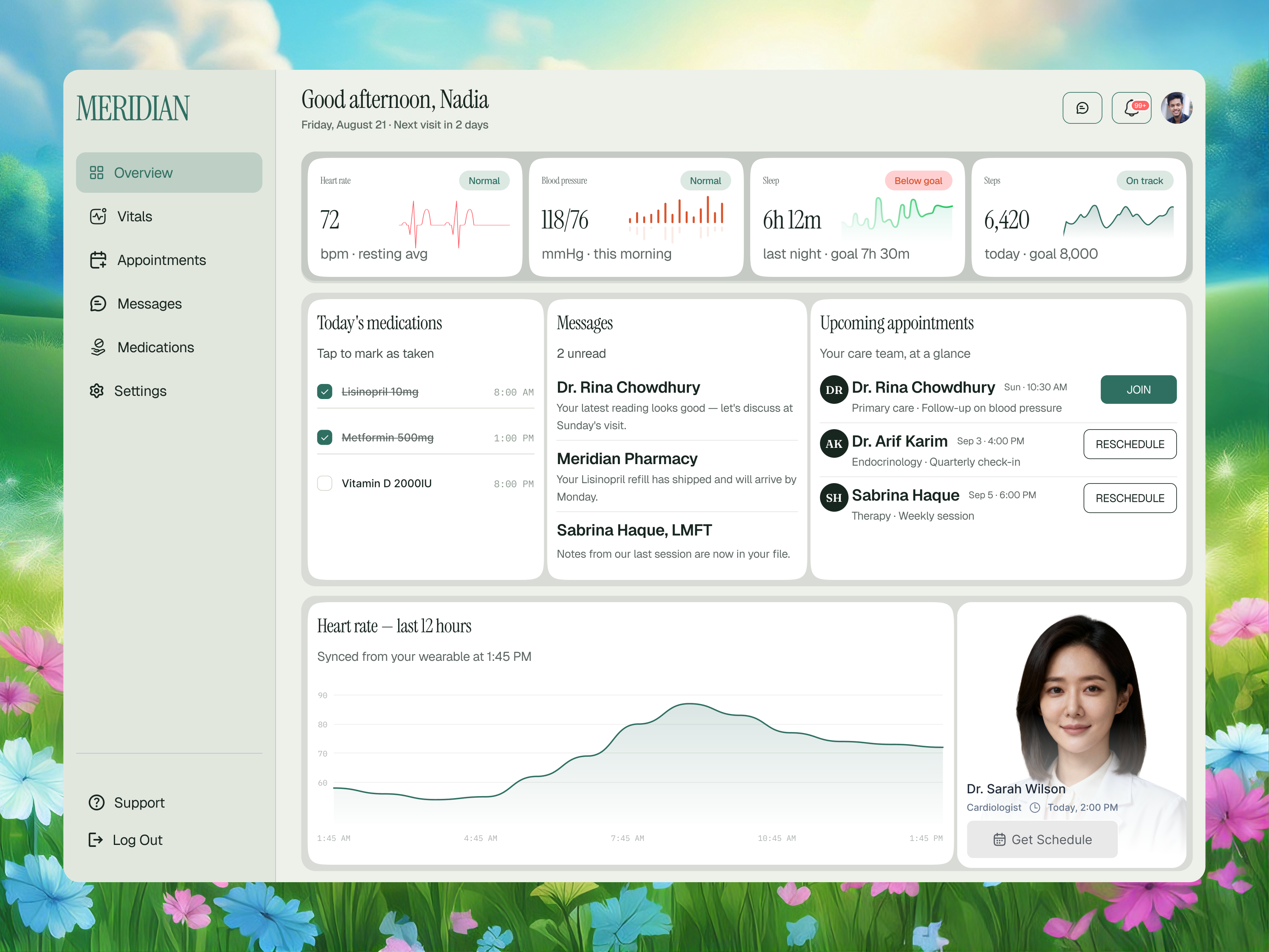 Telehealth Patient Dashboard animation branding design doctor dribbble ecommerce ui design figma graphic design health care illustration logo mental health patient physiotherapy ui uiux design