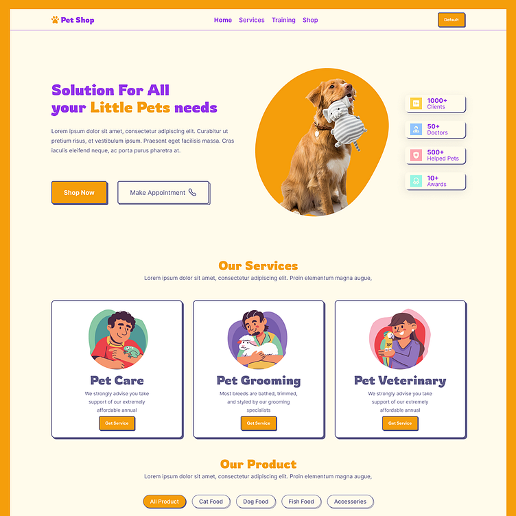 Pet Shop Web Design by Faizal Abdul Hakim on Dribbble