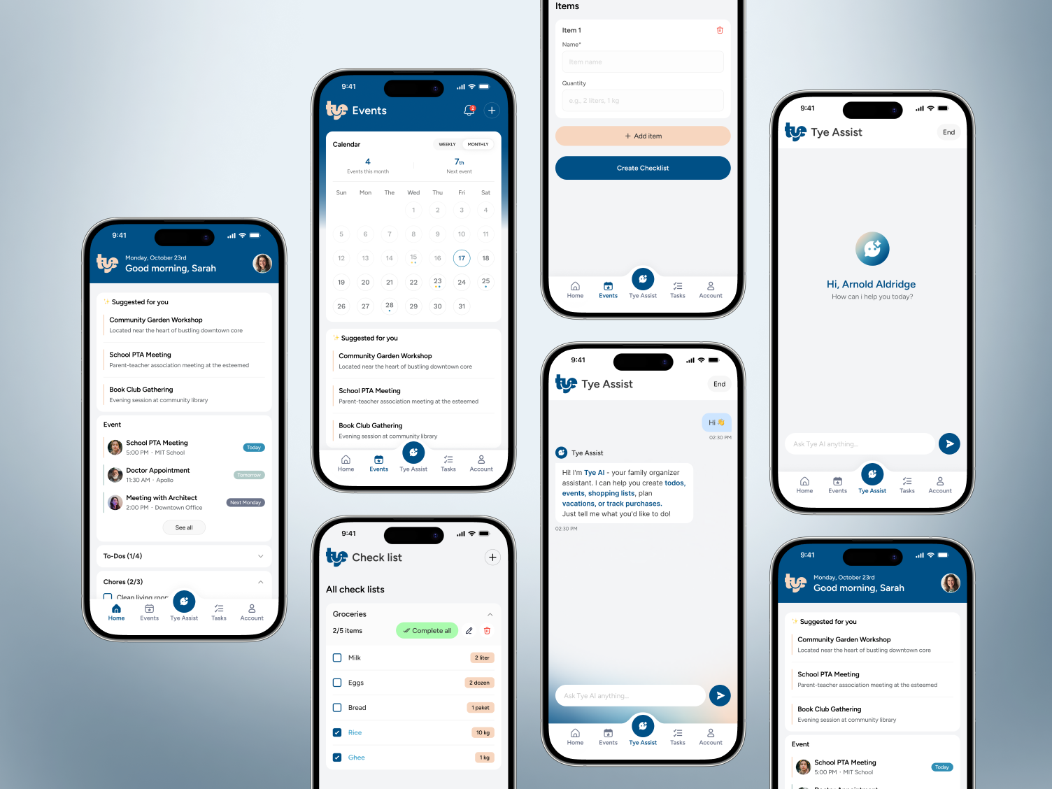 AI Family Organizer App | Family Calendar, Tasks & AI Assistant ai app ui ai assistant app ai family app ai product design calendar ui checklist app family app design family calendar app family management app family organizer app family planner mobile app design mobile app ui productivity app productivity ui saas mobile app scheduling app task management app task planner ux ui design