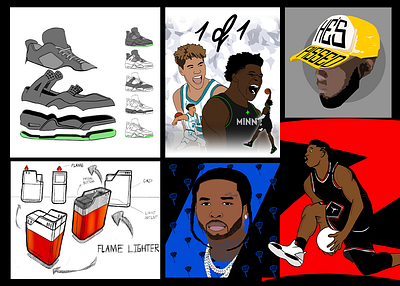 Illustration / Procreate adobe photoshop basketball branding culture drawing graphic design illustration product shoes sketch sports