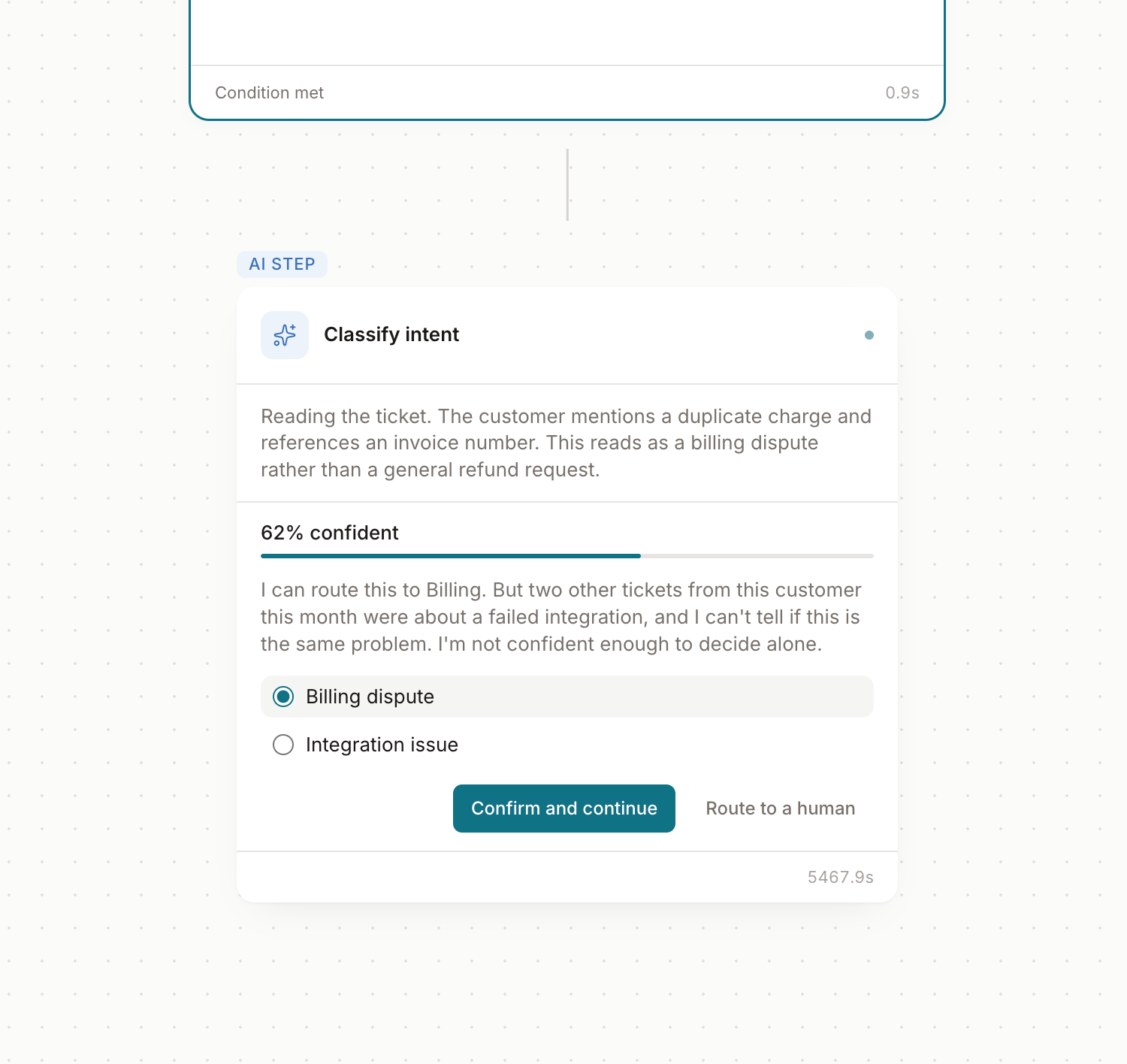 Design Case Study #7— when the AI stops and asks agentic ai ai ux automation b2b saas complex systems conditional logic design system enterprise ux flow builder human in the loop interaction design light ui no code product design prototype saas dashboard ui design ux design web app workflow builder