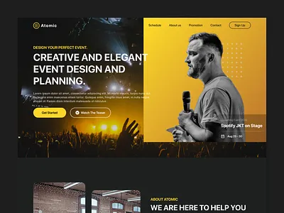 Website Design - Event Planning blog grid brand branding clean dark mode darkmode design grid minimal minimalism ui ui design uiux user interface user interface design ux ux design web design webflow website design