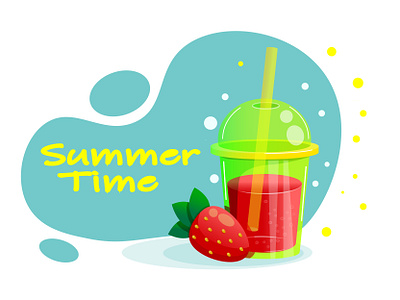 Summer drink adobe illustrator design drink graphic design icon illustration juice summer summerdrink vector