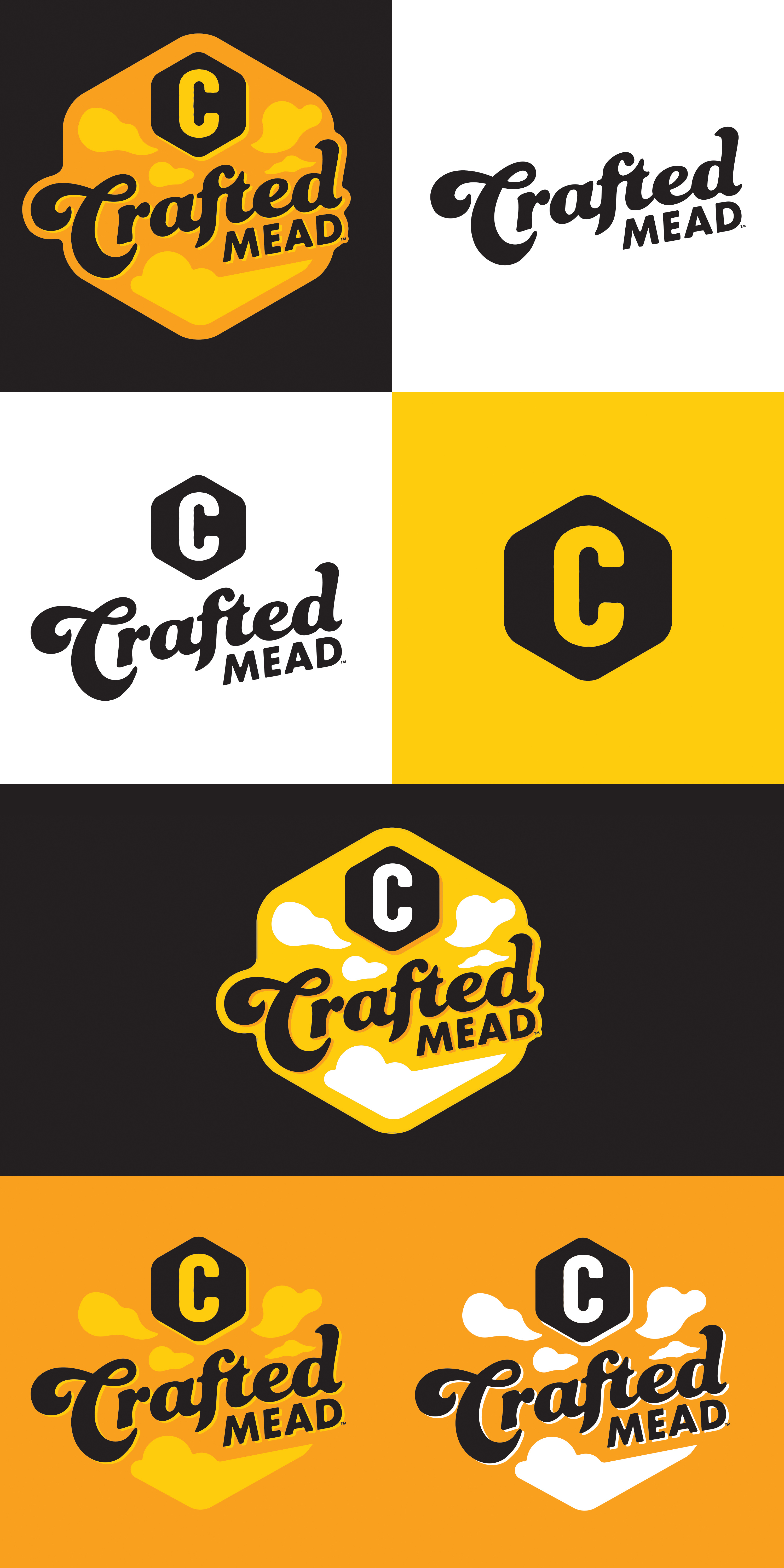 Crafted Mead / Logo craft beverage design logo mead