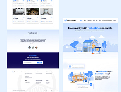 Real Estate Landing Page branding design illustration logo product ui ux