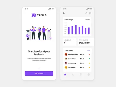 Mobile app design - Sales App brand branding dashboard design logo menu minimal minimalism mobile app navigation preferences settings ui ui design uiux user interface design ux ux design web design webflow
