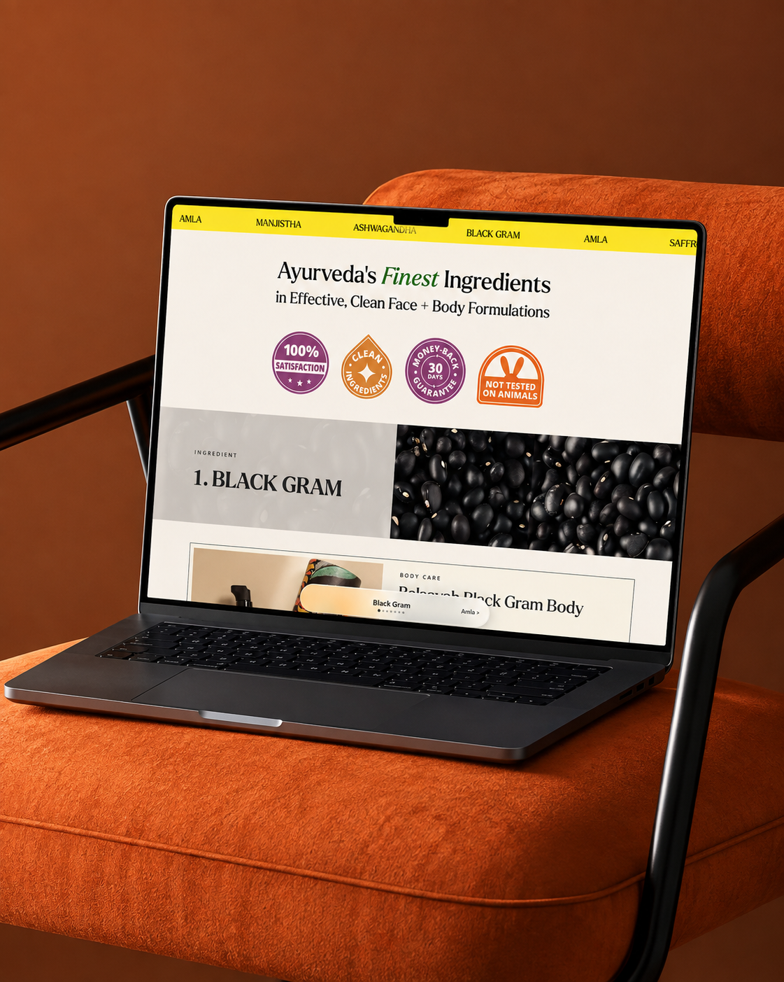 Ingredient-First Collection Page (E-commerce UX) | Mohit Gopal collection ingredients innovation revenue salespage ui