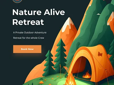 Camping Website Design design typography website