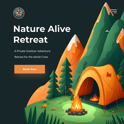 Camping Website Design design typography website