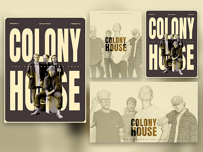 Colony House Concert Art branding design graphic design logo poster typography