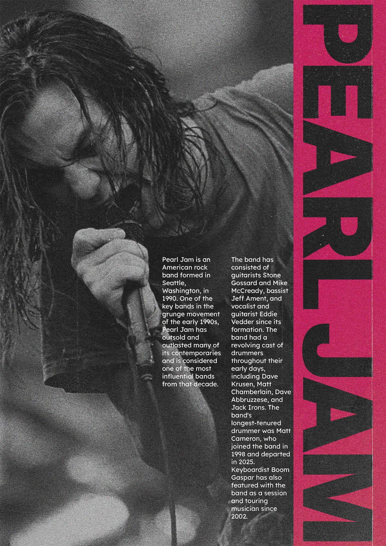 Pearl Jam Poster (2026) graphic design