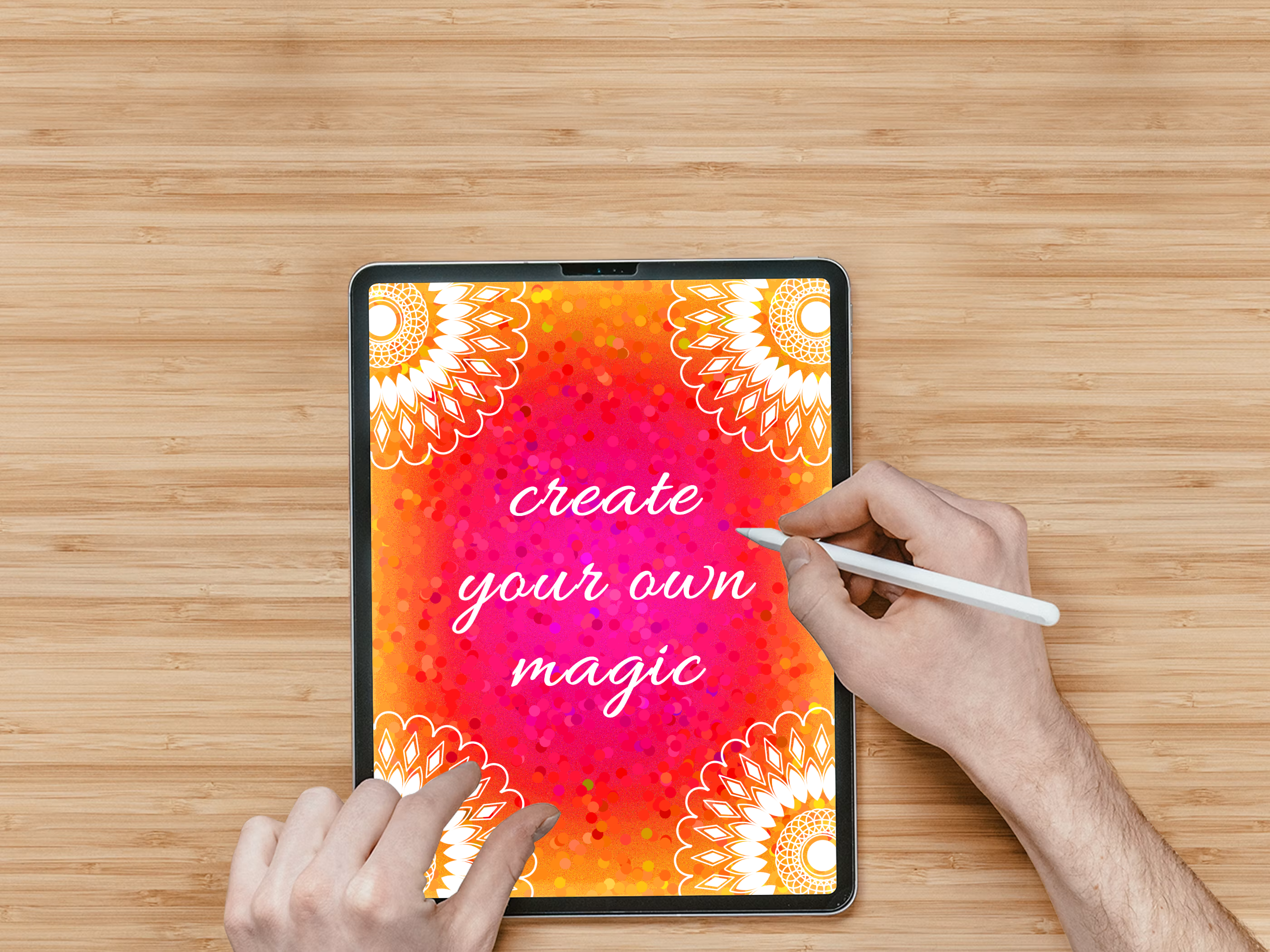 Inspirational Mandala Quote Poster Design | Motivational Wall Ar digital art