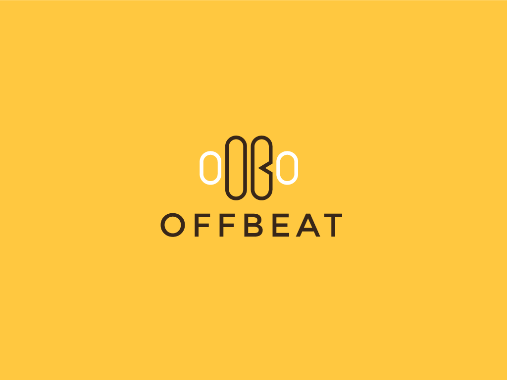 OFFBEAT logo initial letter logo minimal monogram music ob