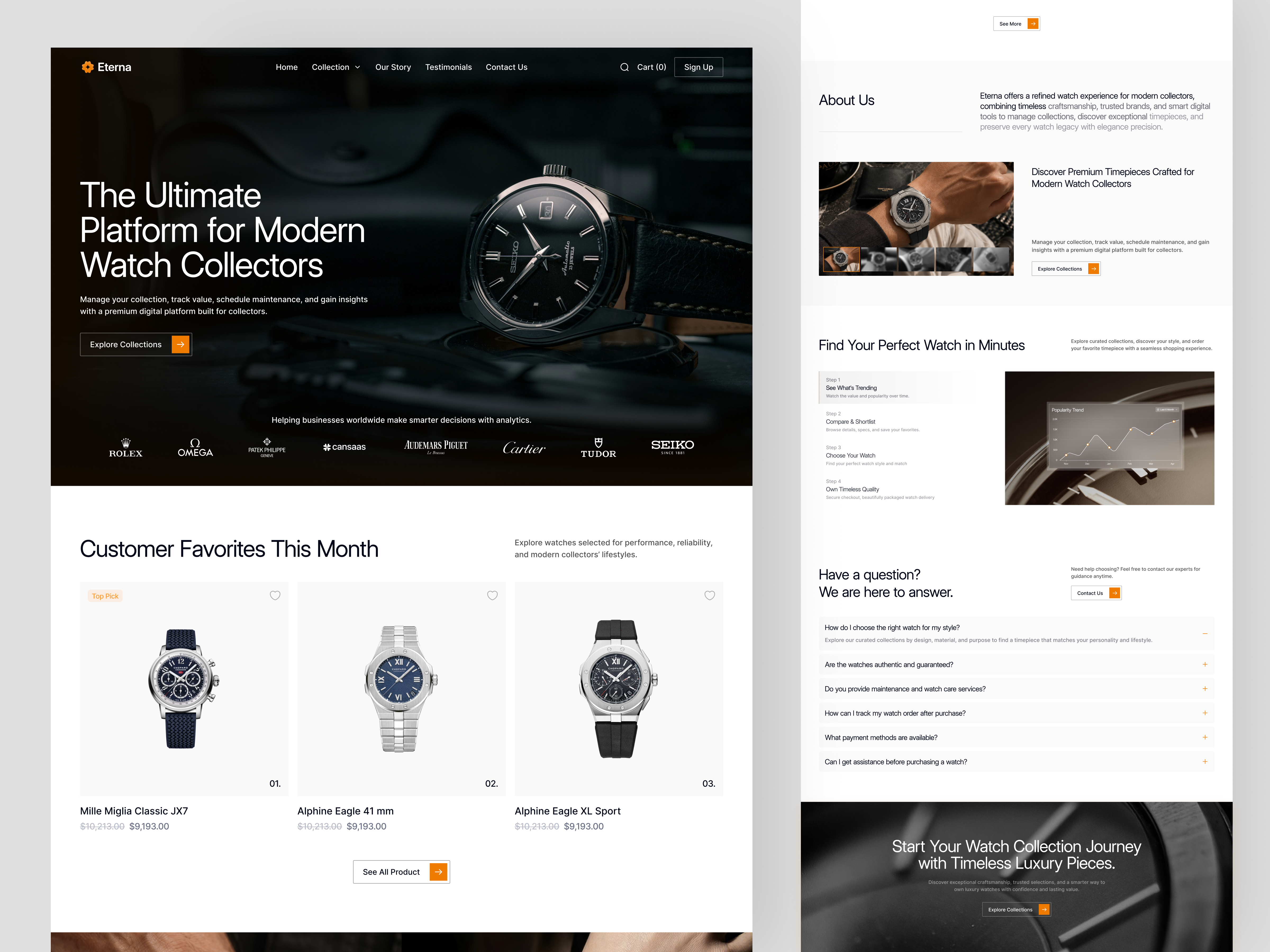Example of Eterna - Ecommerce Website