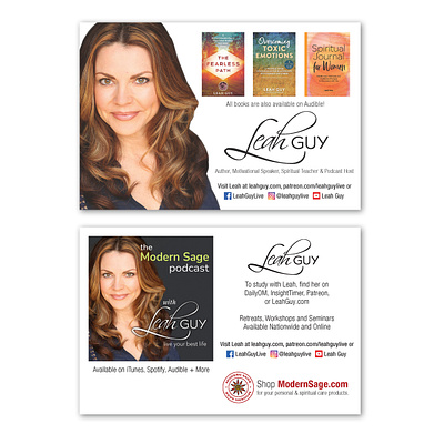 Leah Guy Promotional Post Card brand branding graphic design logo postcard promotions