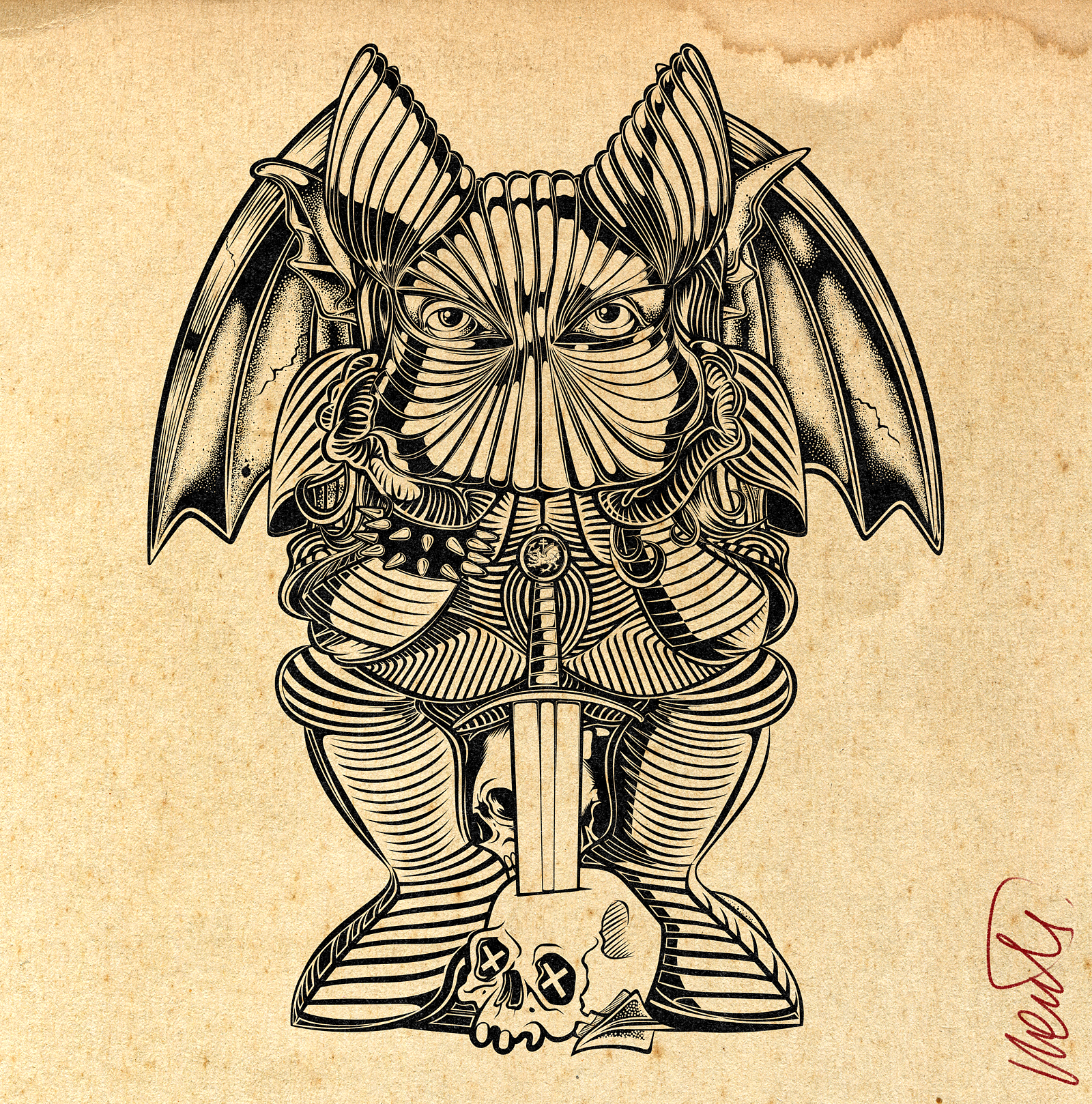 TEEN GARGOYLE DRAWING – BRAM STOKER’S DRACULA INK black and white art bram stokers dracula character design count dracula creature design dark fantasy detailed linework dracula art eiko ishioka francis ford coppola gargoyle art gothic horror horror illustration illustration lowbrow art monster art stippling art teen gargoyle vampire art vintage paper