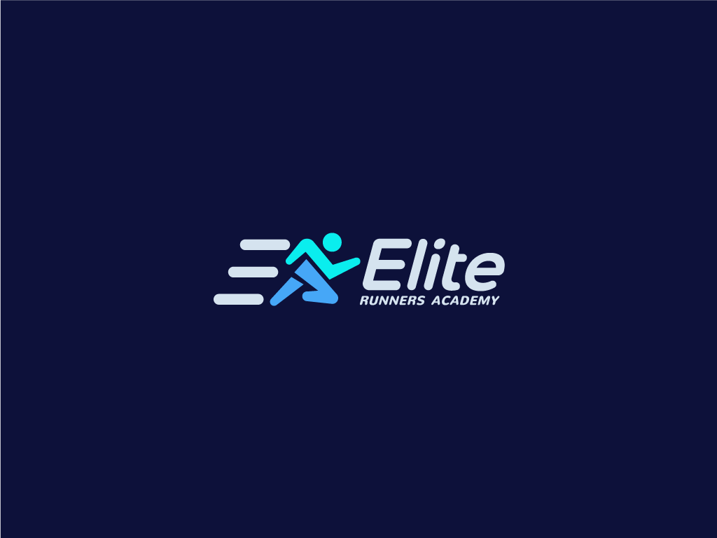 Elite e flat logo minimal run runner