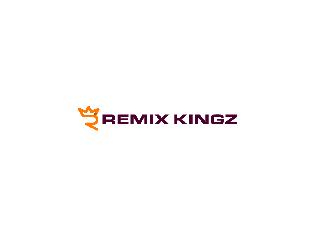 Remix Kingz abstract crown initial king letter logo minimal monogram