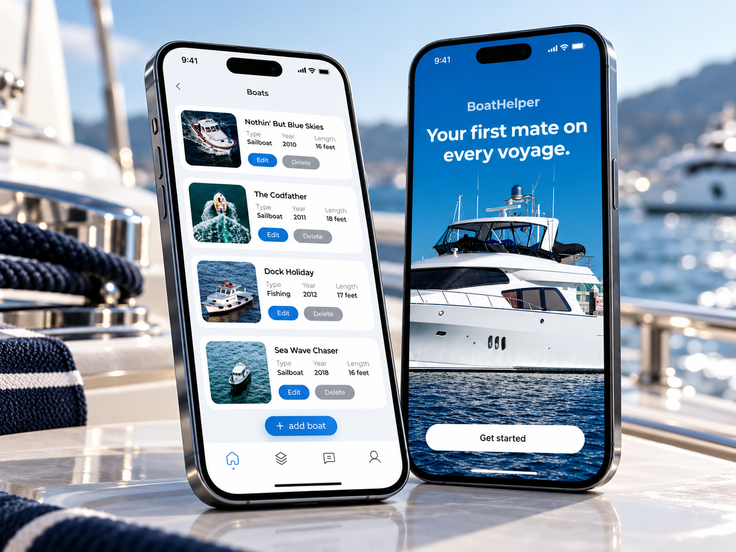 BoatHelper — Marine Service App appdesign boatmanagement creativedesign dashboarddesign designinspiration dribbble figmadesign interactiondesign marineapp mobile app mobileapp mobileappdesign mobileui productdesign servicemanagement uidesign uiuxdesign userexperience uxdesign webdesign