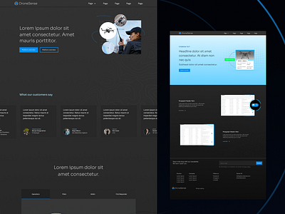 DroneSense Website Mockup app branding drone graphic design ui web website