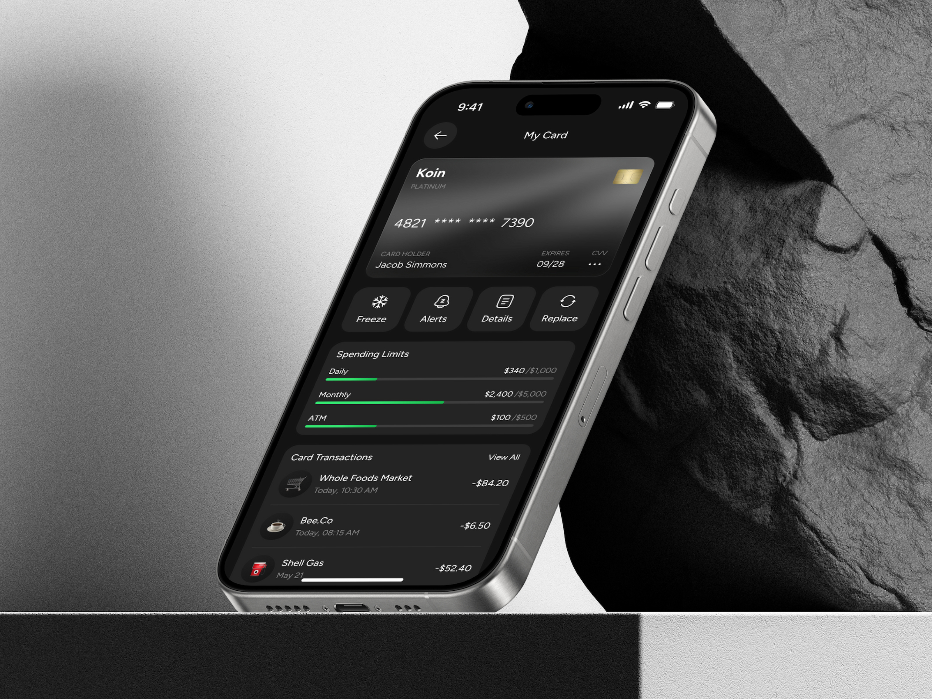 Koin — Finance Mobile App 💸 app clean design finance finance app finance mobile app finance mobile app design fintech fintech app fintech mobile app mobile app mobile app design personal finance personal mobile app simple ui uiux ux