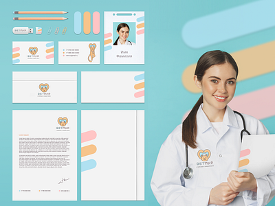 Corporate identity for a veterinary clinic VetMur cat corporate identity graphic design logo veterinarian veterinary clinic