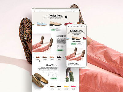 Hush Puppies Loafers Landing Page animation carousel design digital ecommerce landing page marketing product responsive retail shoe web