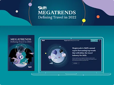Skift Megatrends abstract animation art direction branding colorful cosmic creative direction design dynamic graphic design illustration logo mockup motion graphics ui ux vector virtual event web design