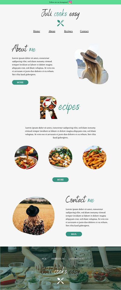 Food Blog Recipe Website Template design food foodblog template webdesign website