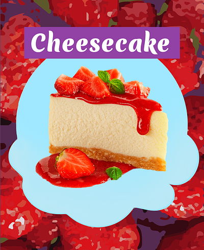Cheesecake post graphic design