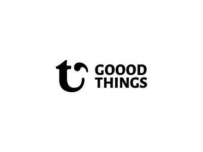 Goood Things Logo face font g good good things good things logo letter monogram smile t things